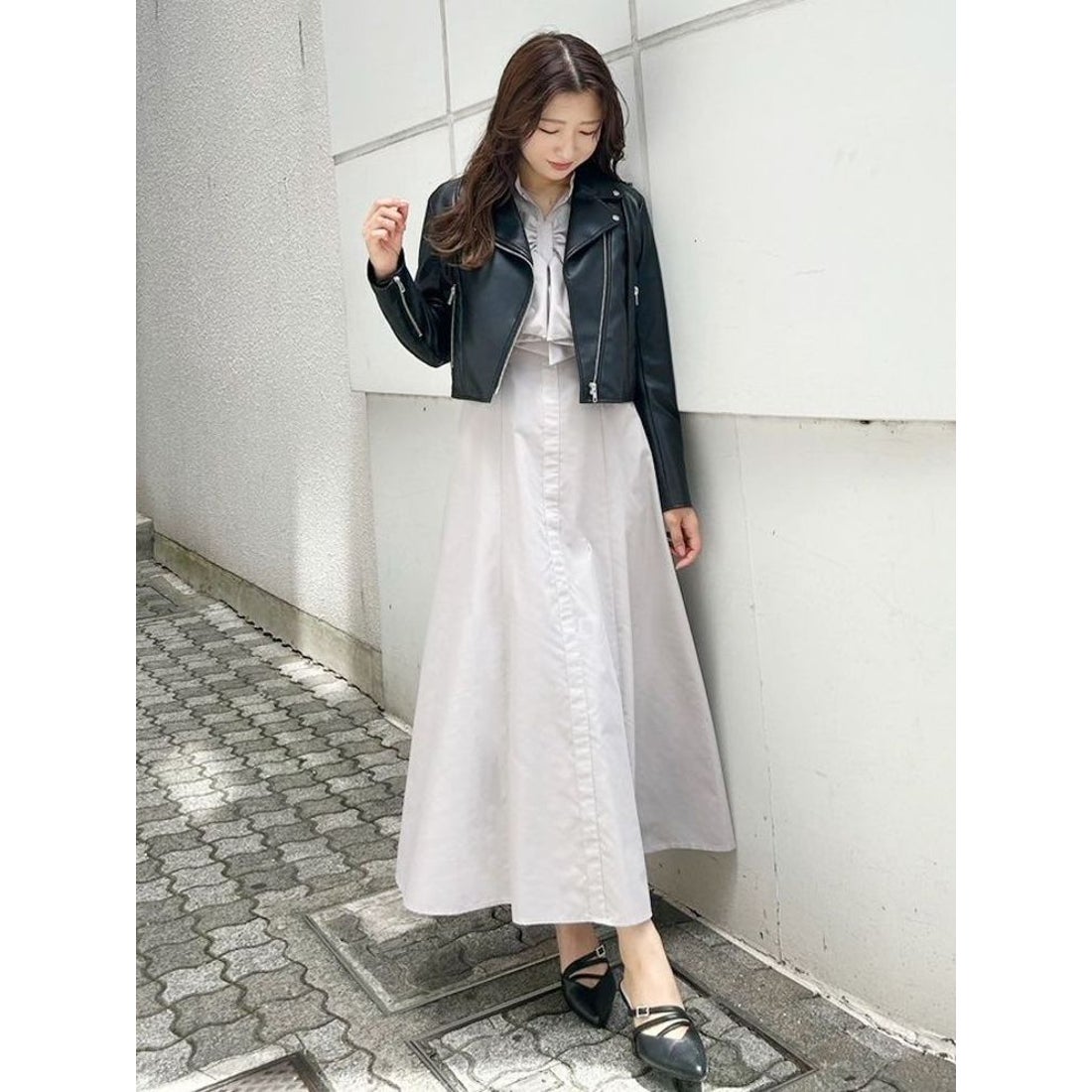 マーキュリーデュオ MERCURYDUO フェイクレザーコンパクトライダース