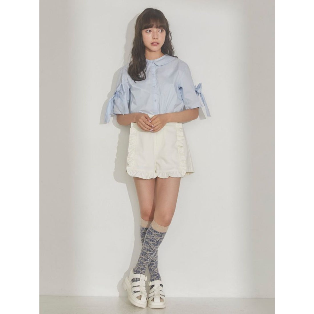 merry jenny フリルショートパンツ（ブラック） -ファッション通販