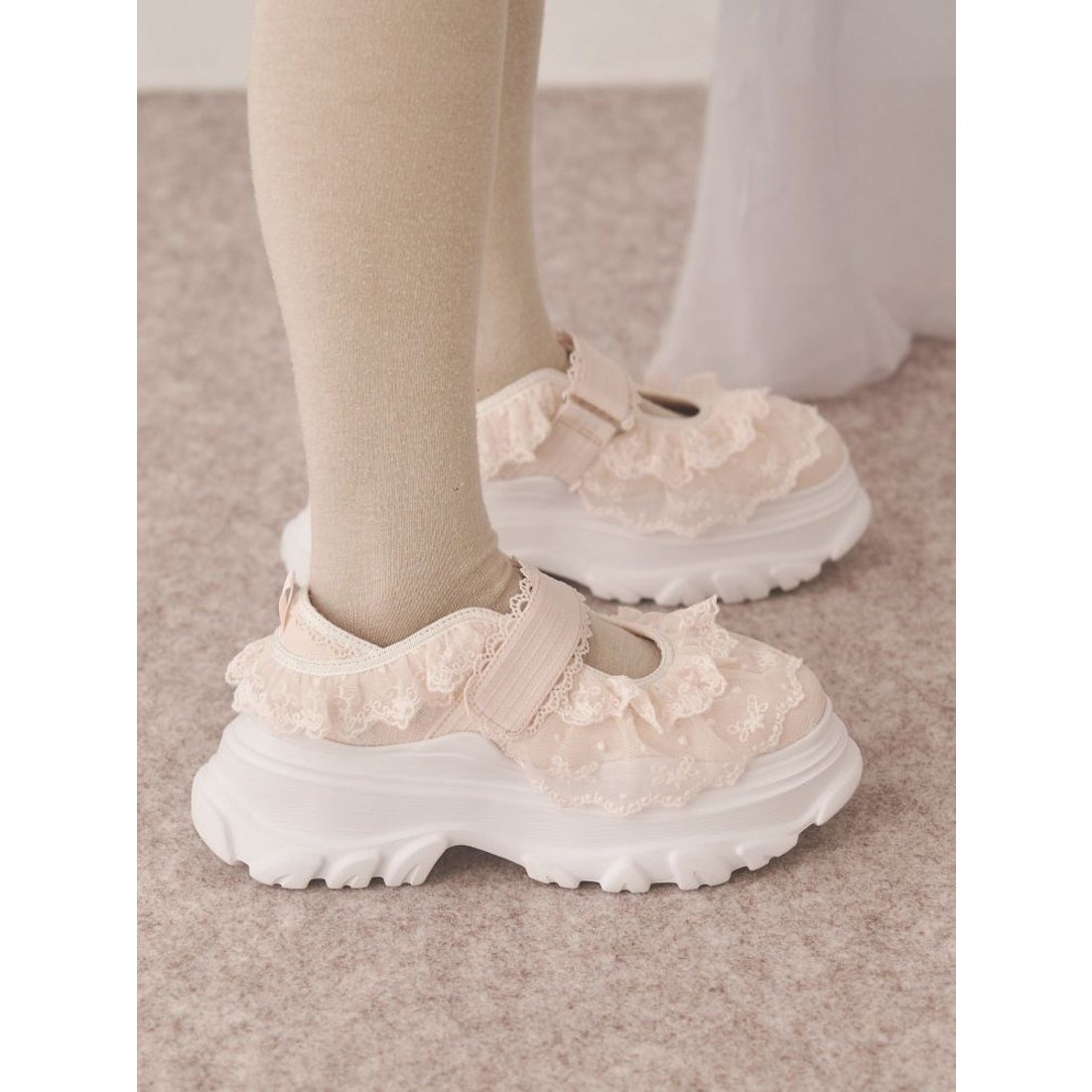 メリージェニー merry jenny frill strap sneakers （ブラック） -靴