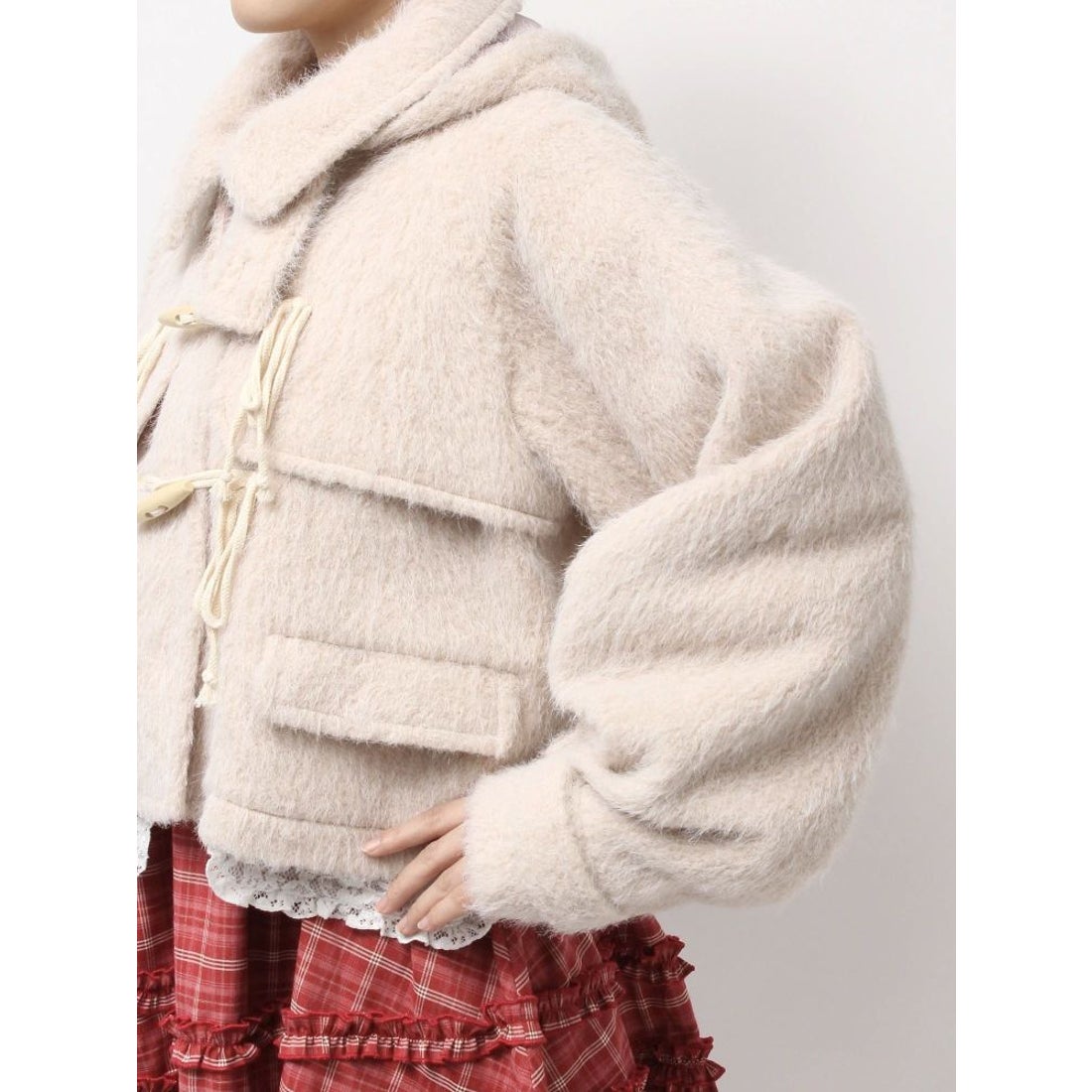 メリージェニー merry jenny milk shaggy Duffle Coat （オフホワイト