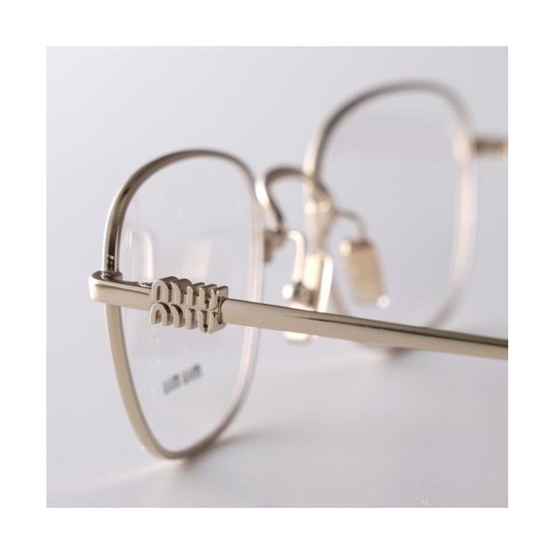 ミュウミュウ Miu Miu MIUMIU メガネ VMU 50W ウェリントン型 メタル