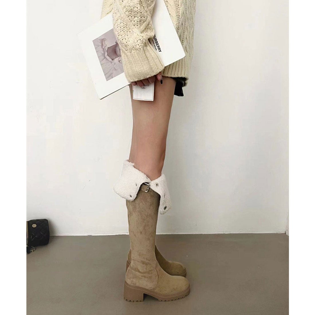 ミニミニストア miniministore ニーハイブーツ ロングブーツ スエード