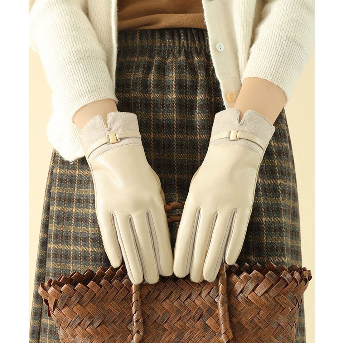 ミニミニストア miniministore スマホ対応 PUレザー手袋レディース防寒