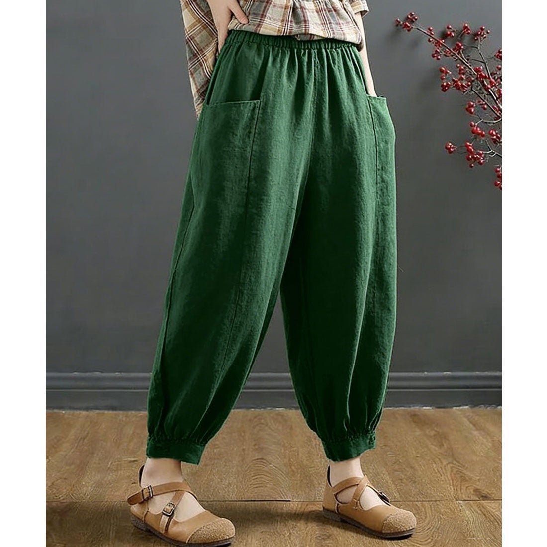 miniministore サルエルパンツ レディース ハイウエスト -靴