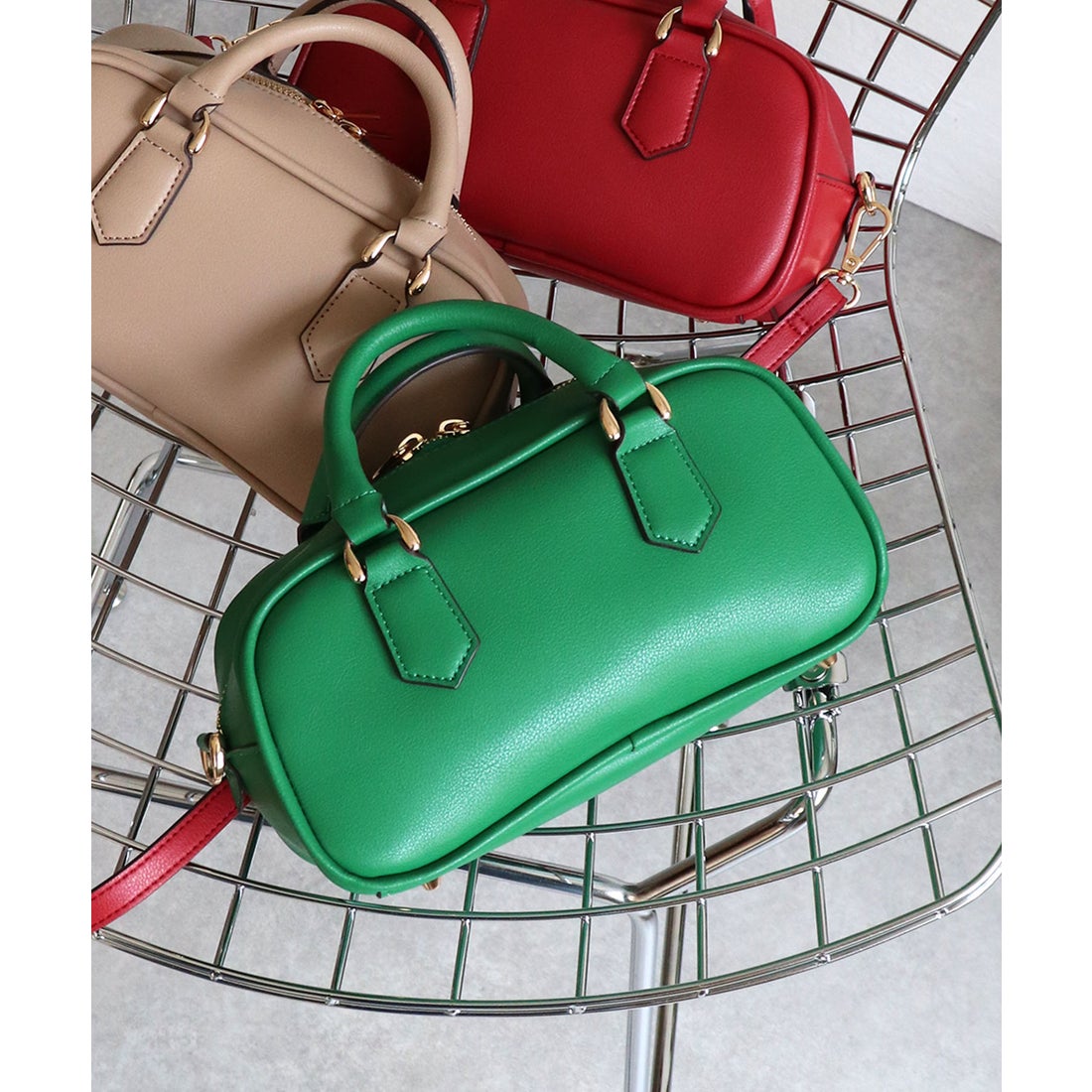 ミアン MIAN 【2way/シーズンレス/コンパクト】スクエアミニボストン