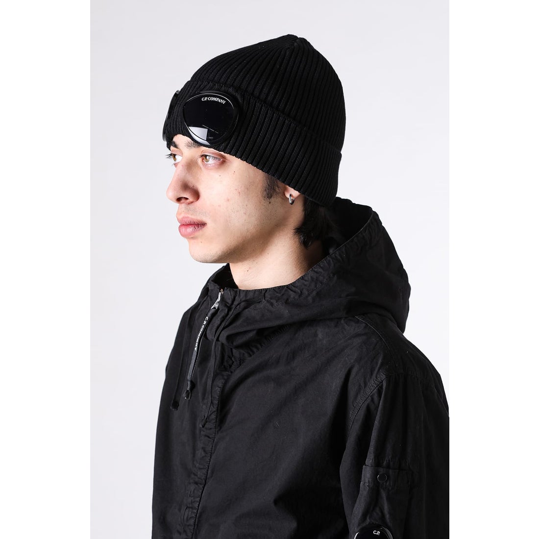 シーピーカンパニー C.P. COMPANY Cotton Goggle Beanie （Black