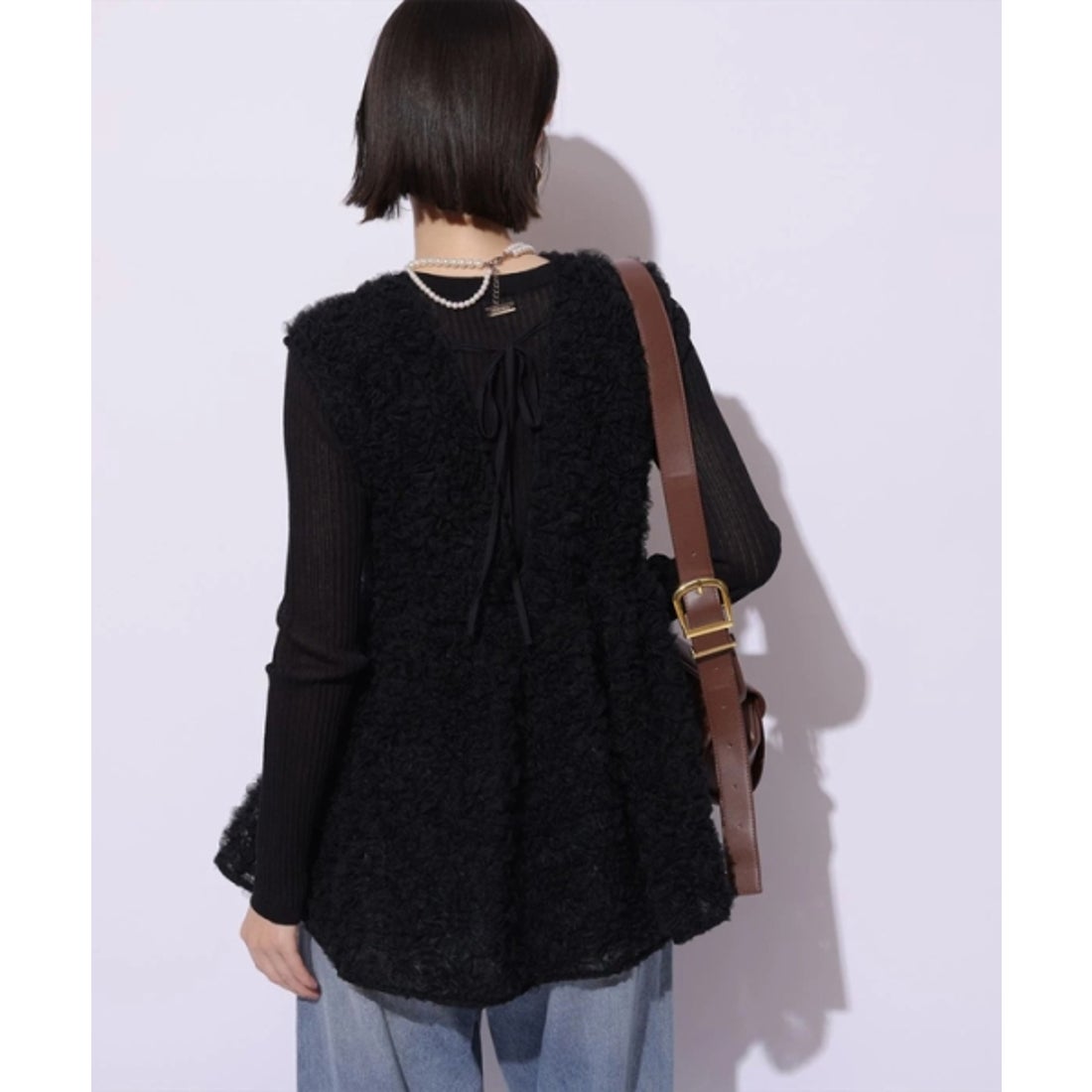 マイストラーダ Mystrada デコラチュールブラウス （薄ベージュ