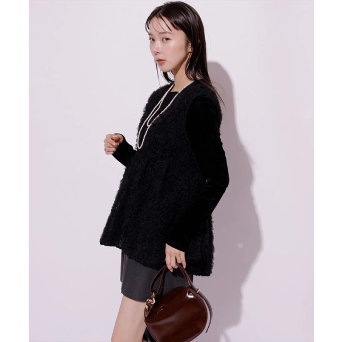 マイストラーダ Mystrada デコラチュールブラウス （薄ベージュ