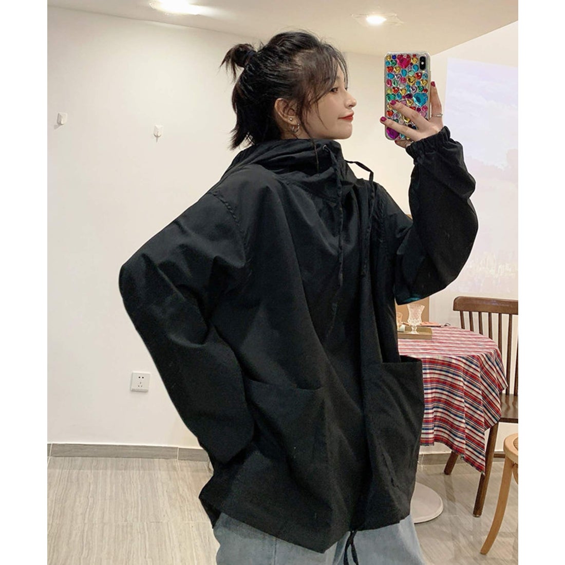 ショップニコニコ ShopNikoNiko ビックシルエット アノラックパーカー