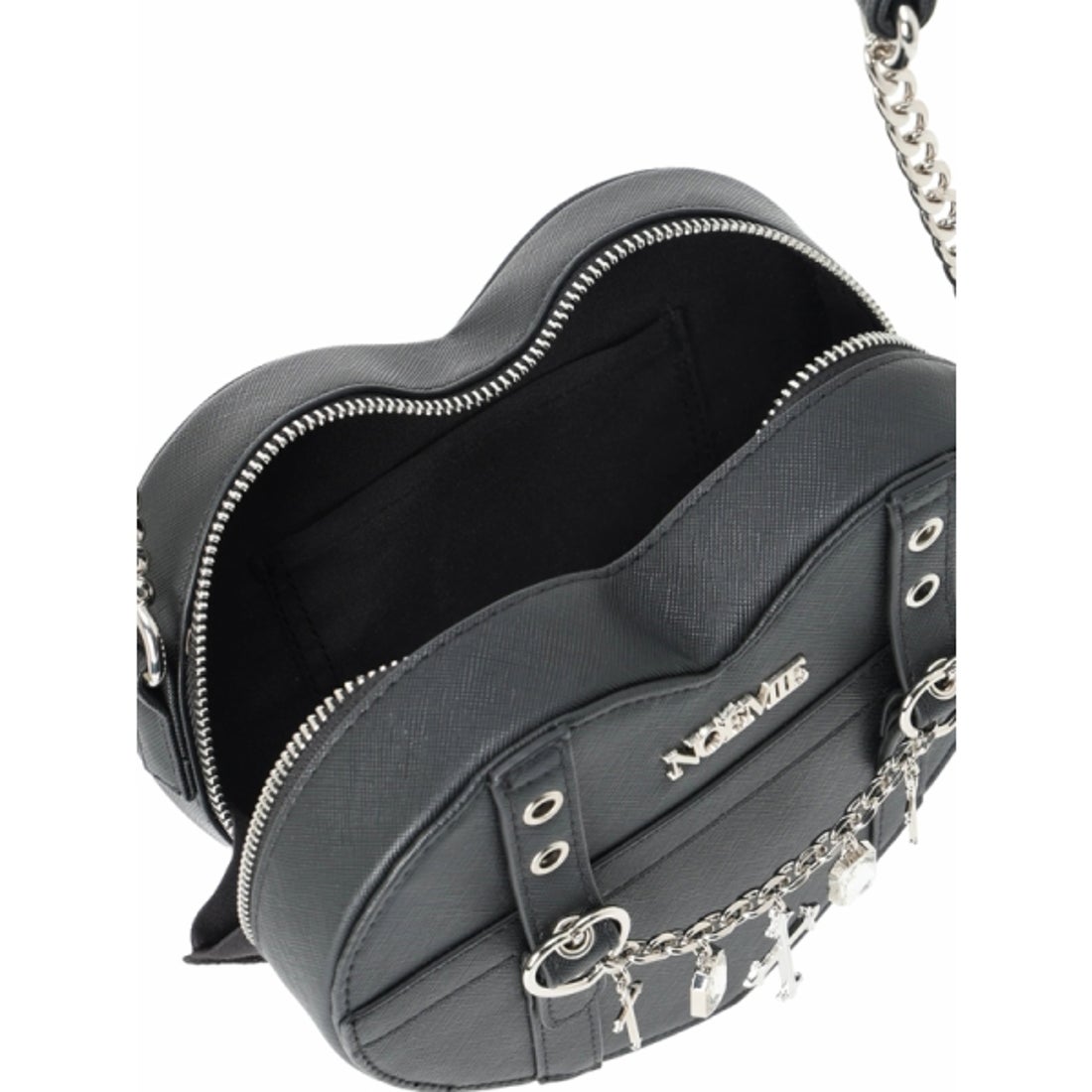 ノエミー NOEMIE チェーン付きハートショルダーバッグ （黒