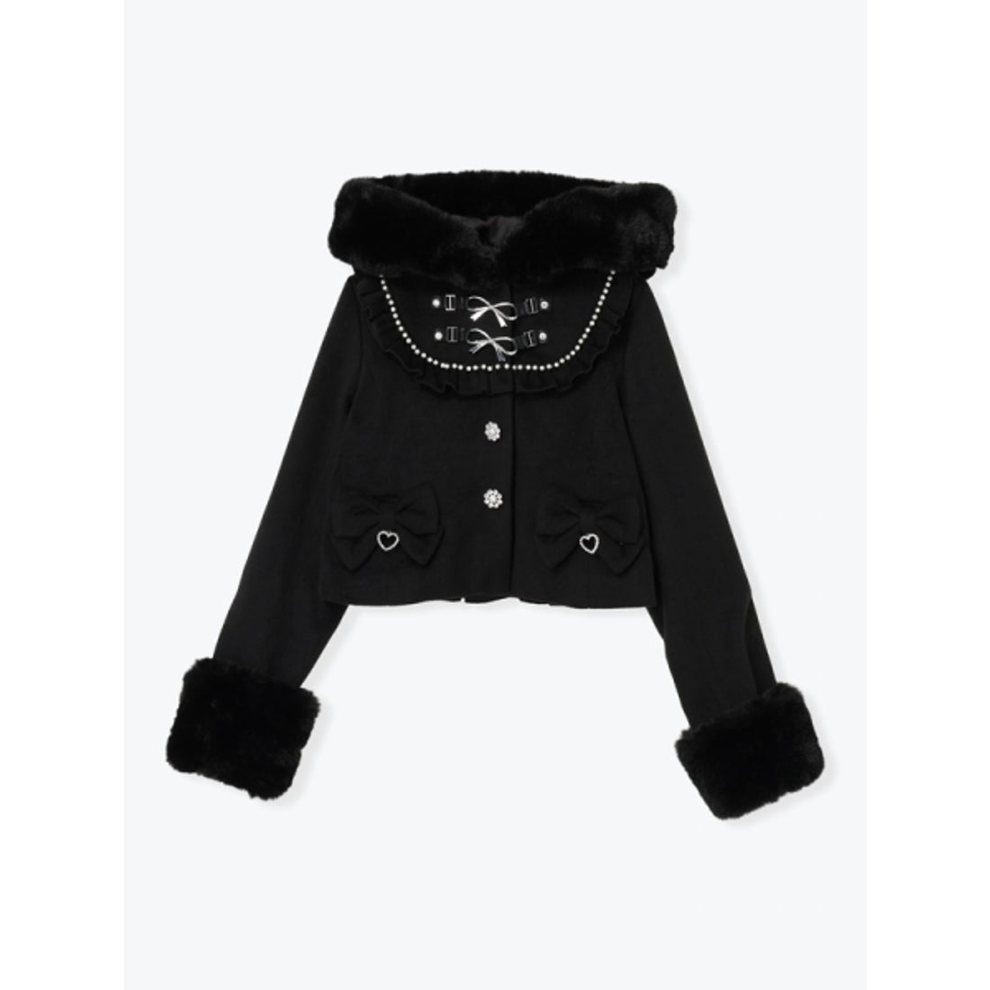 ノエミー NOEMIE ヨークフリルドーリーショートコート （ピンク