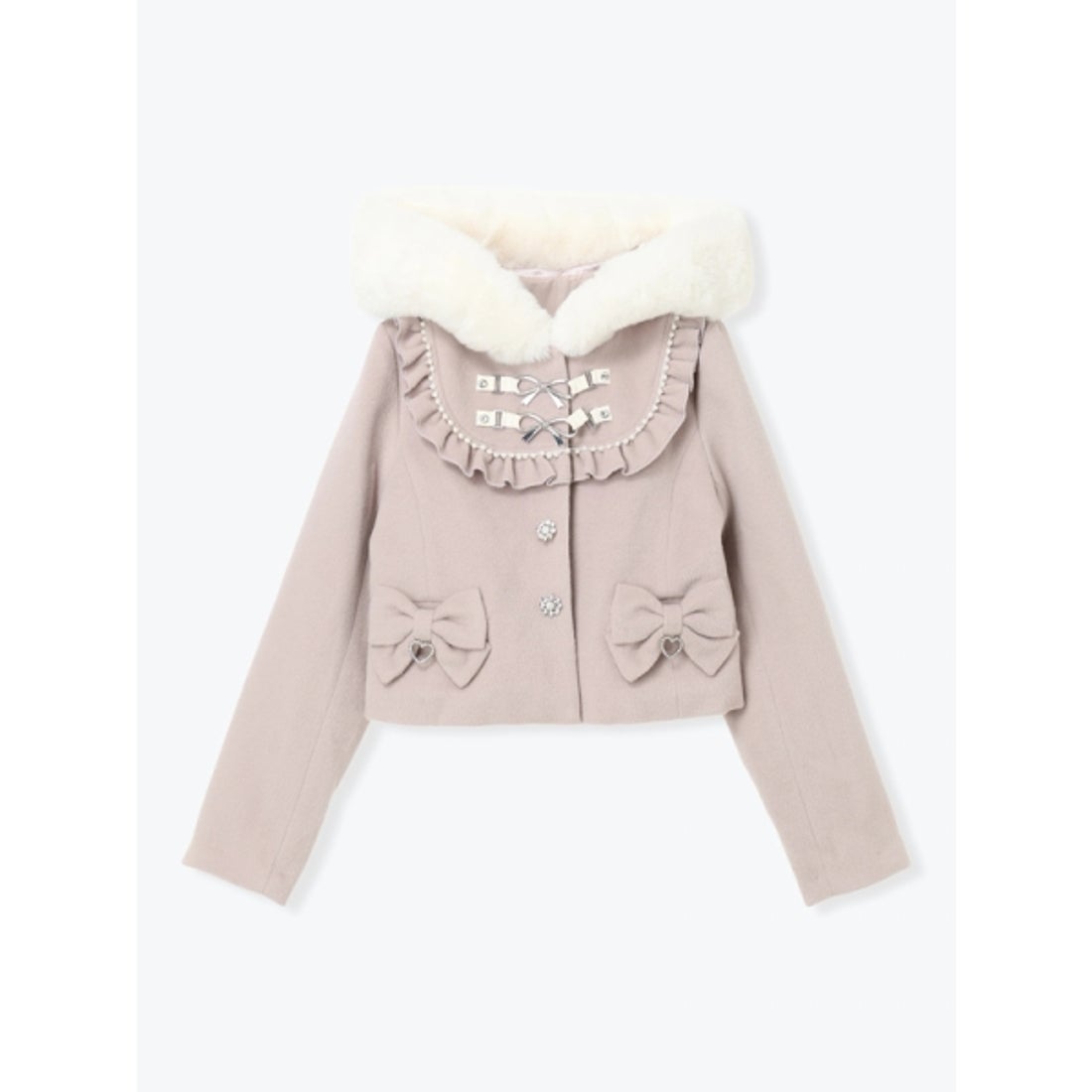 ノエミー NOEMIE ヨークフリルドーリーショートコート （ピンク