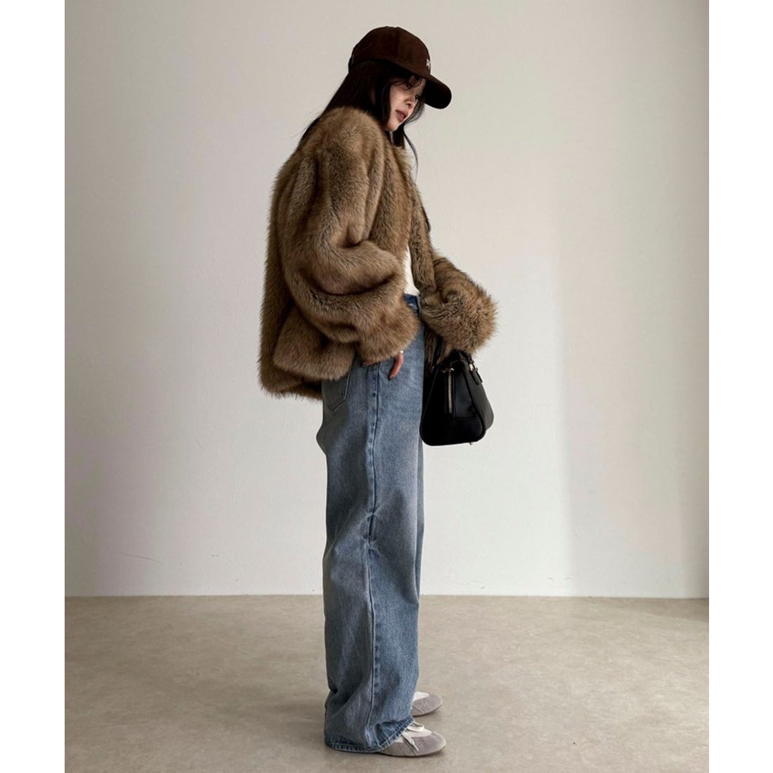 フレディエミュ fredy emue 【HAVELESS】BLAIRマフラ付きファーコート