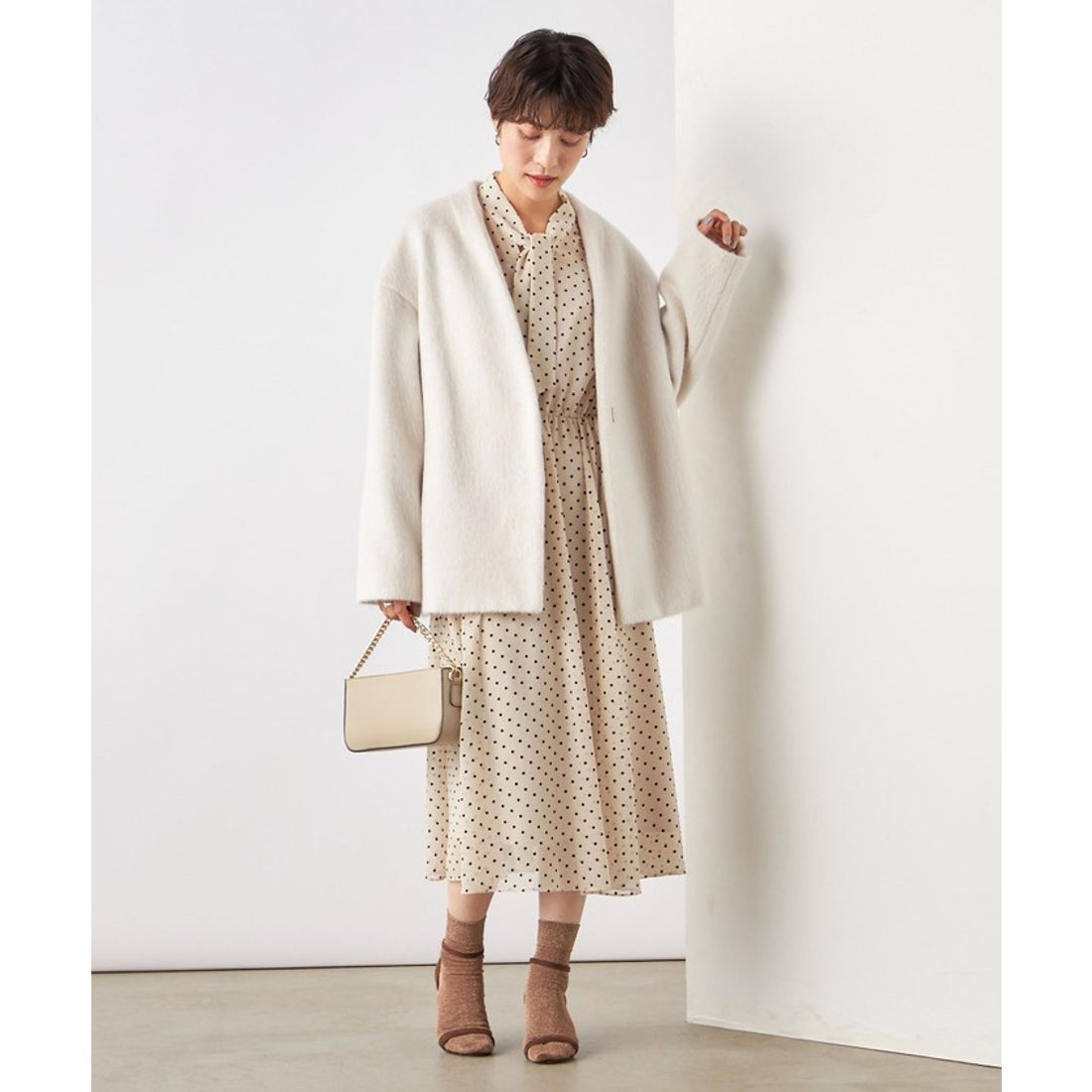 ノーリーズソフィー NOLLEY'S sophi モヘヤシャンブレーシャギー