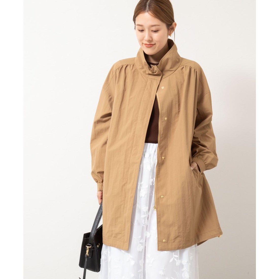 ノーリーズ NOLLEY'S スタンドネックコート （ネイビー