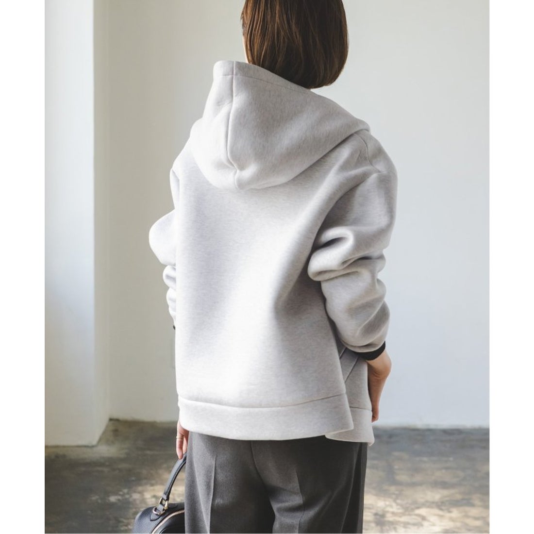 ノーブル NOBLE ダンボールニットフーデットパーカー （ブラック