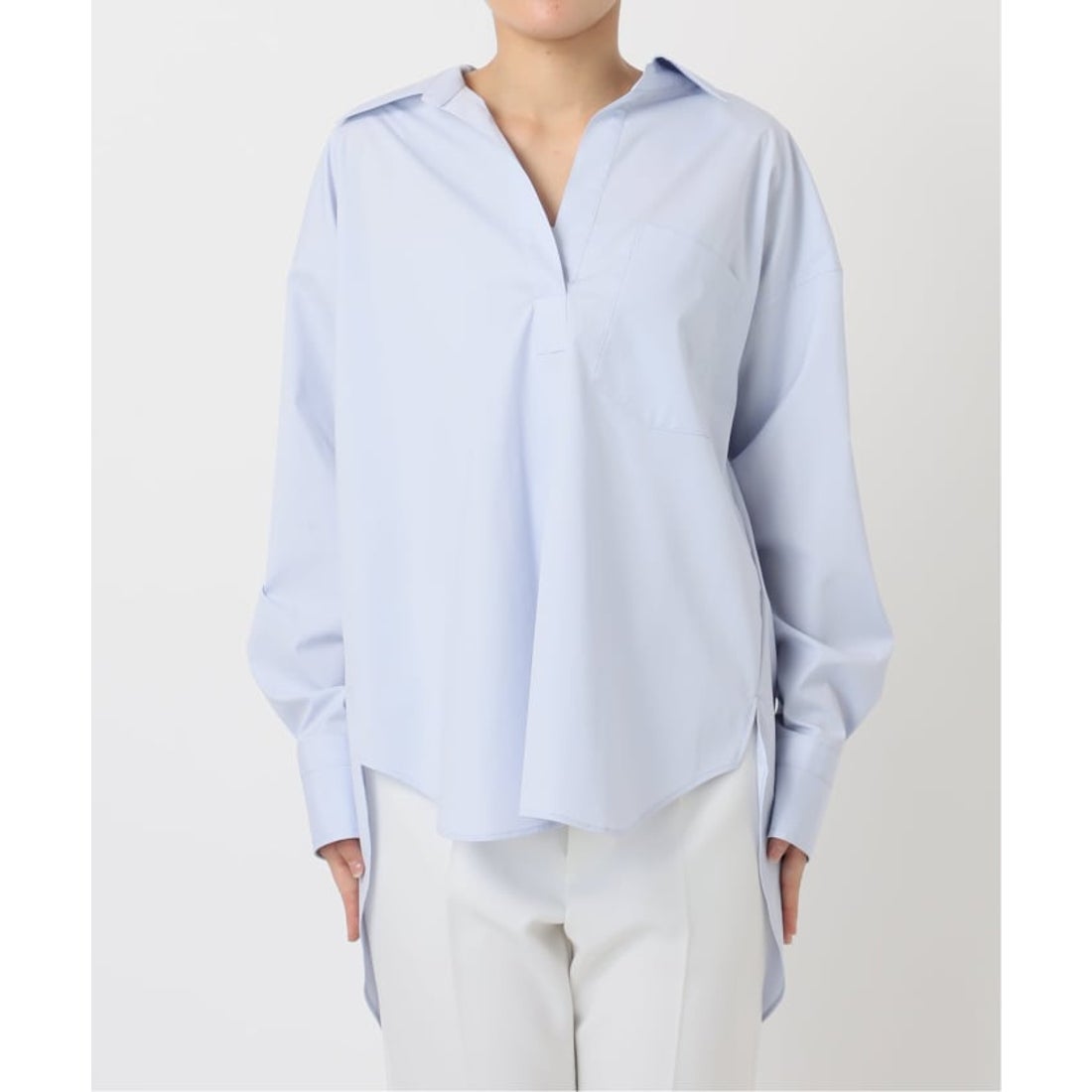 ノーブル NOBLE イージーケアコットンスキッパーシャツ （サックス