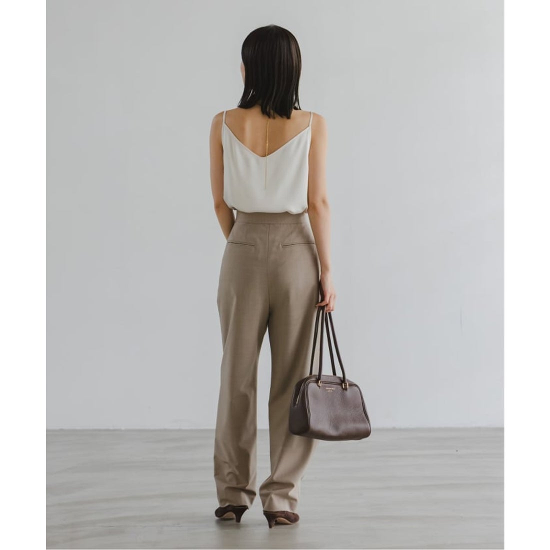 ノーブル NOBLE メルティサテン2WAYキャミ （ホワイト