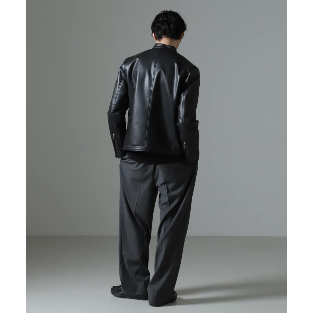 ナノ・ユニバース NANO universe フェイクレザーシングルライダース