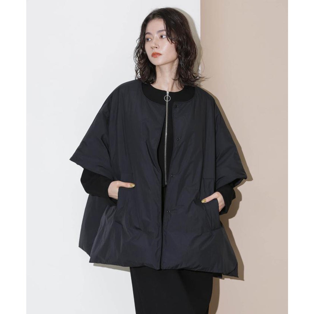 ナノ・ユニバース NANO universe 「西川ダウン(R)」2WAY ケープダウン