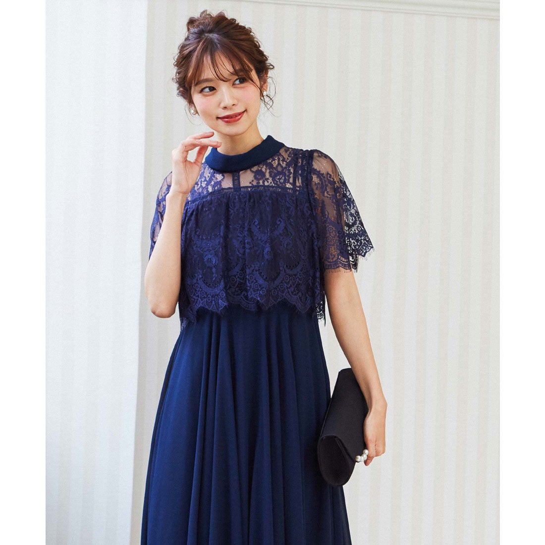 ニアナ niana レース切り替えロング 結婚式ワンピース パーティー