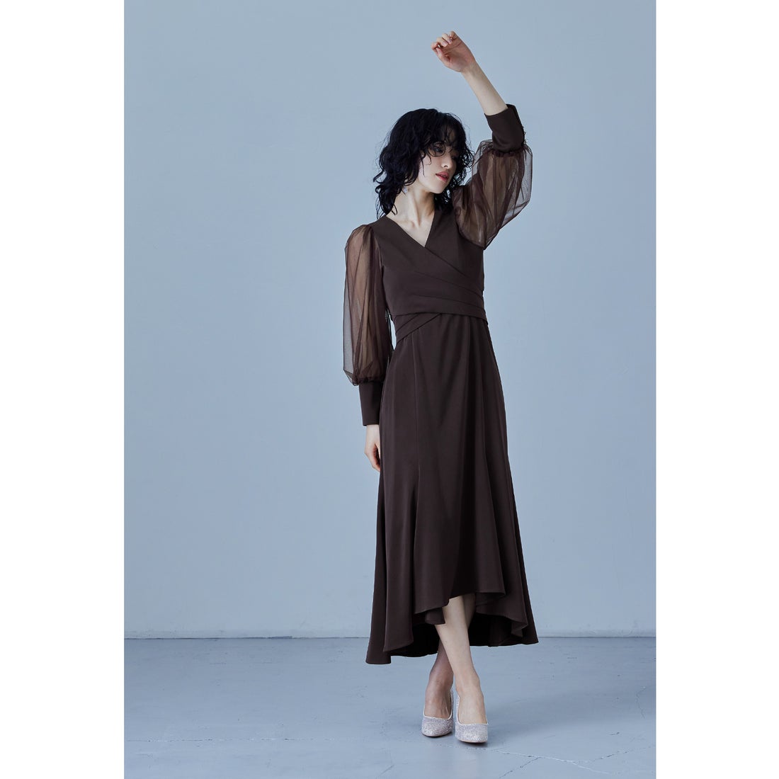 ニアナ niana クロスデザインブラウスセットドレス 結婚式 パーティー