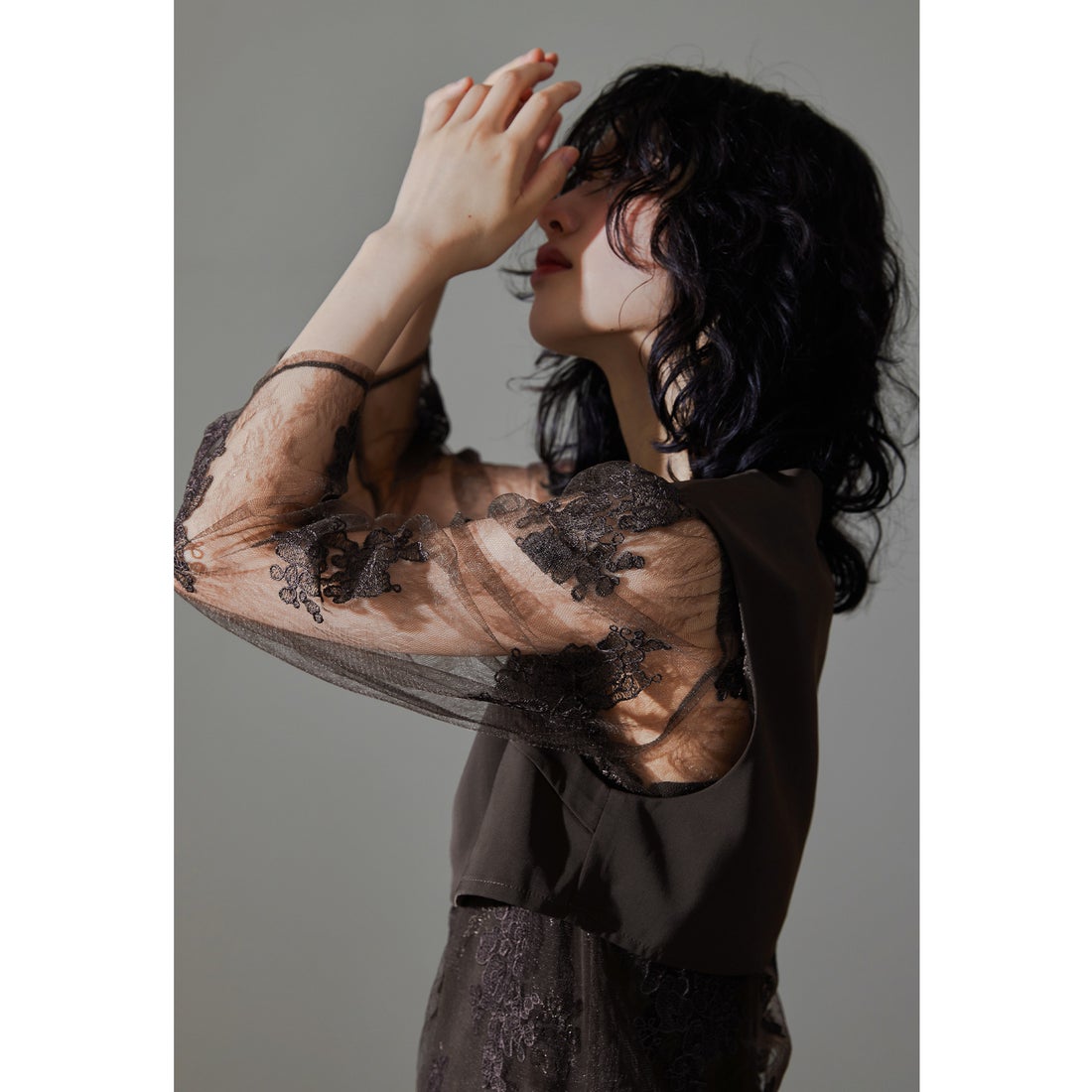 ニアナ niana マルチレイヤードセットドレス レースブラウス ベスト