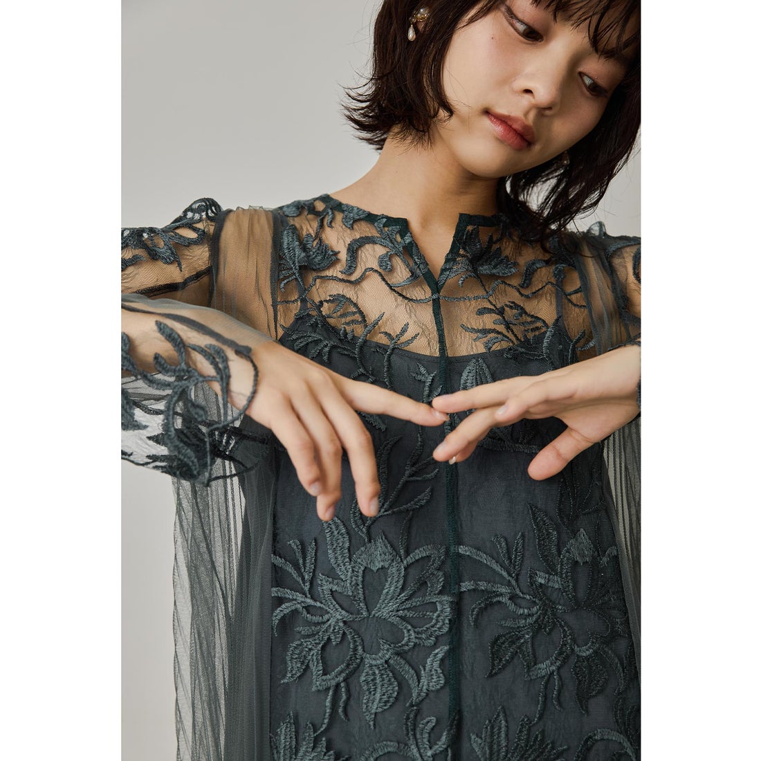 ニアナ niana エスニックサイドプリーツドレス Aライン マタニティ