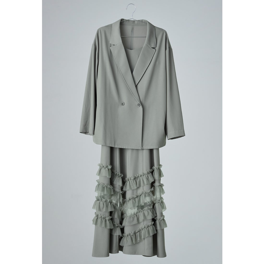 ニアナ niana トランスペアレントヘムセットアップドレス 2点セット