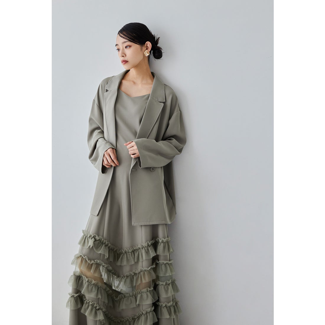 ニアナ niana トランスペアレントヘムセットアップドレス 2点セット