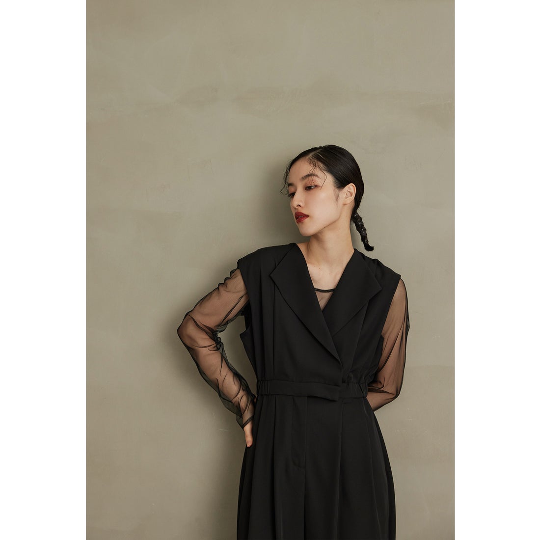 ニアナ niana スタンドアウトカラーオールインパンツ 2点セット パンツ