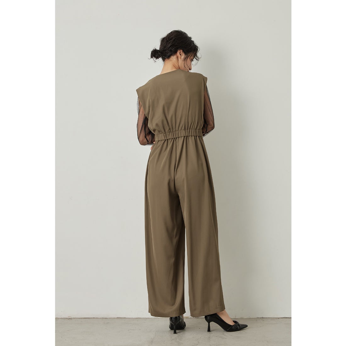 ニアナ niana スタンドアウトカラーオールインパンツ 2点セット パンツ