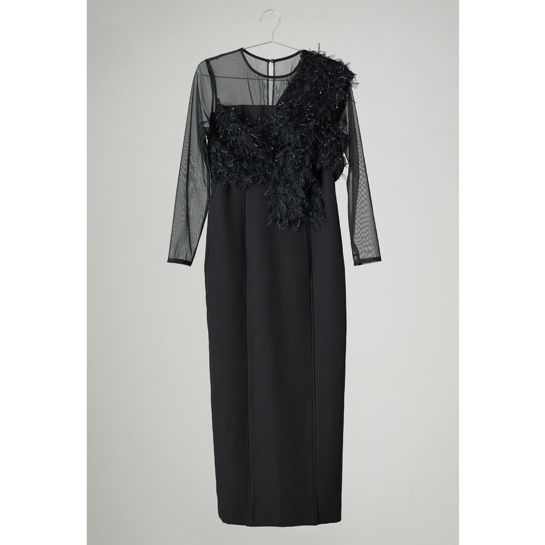 ニアナ niana フリンジグリッターノットドレス 秋冬 結婚式 成人式