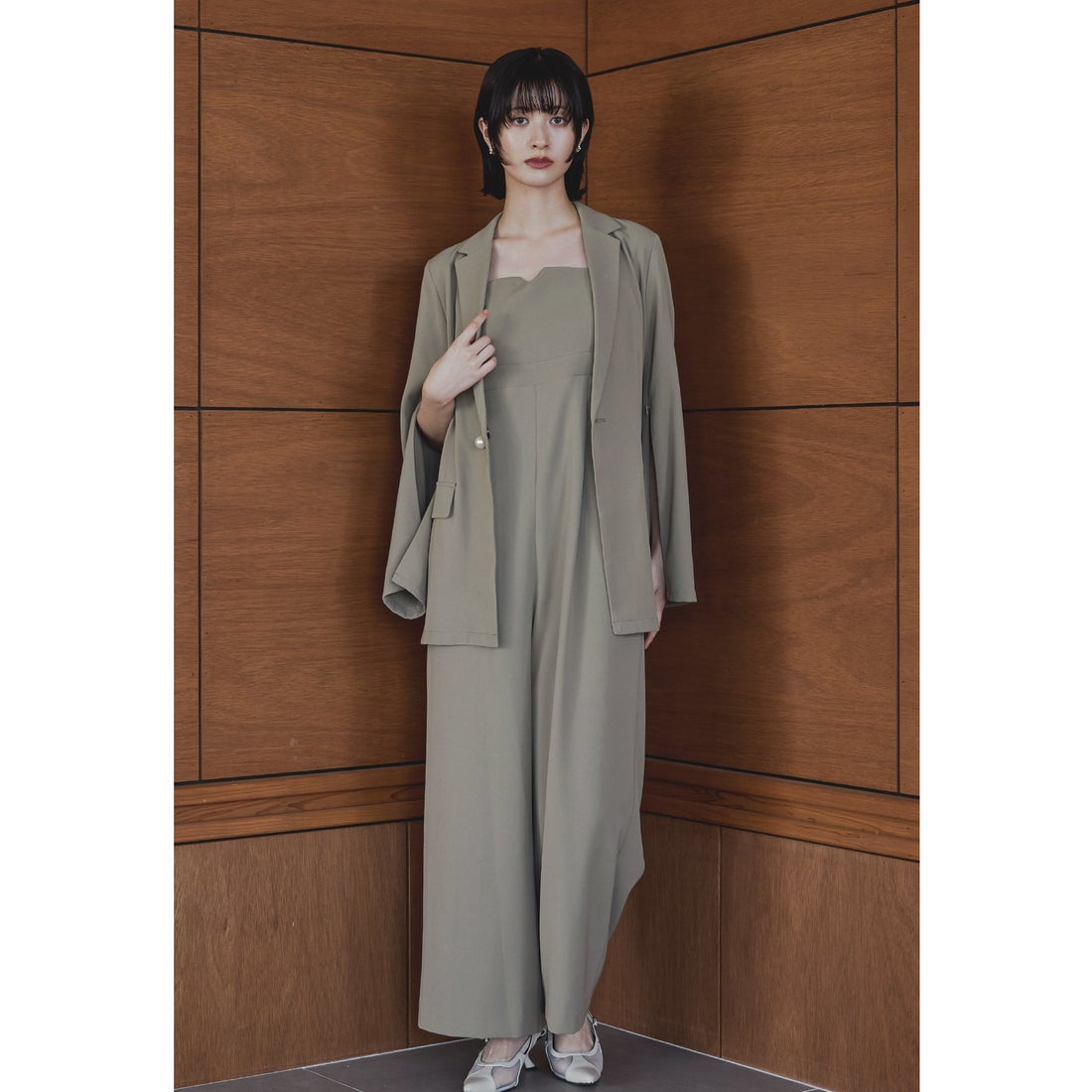 ニアナ niana ジャケットセットアップドレス 2点セット パンツドレス