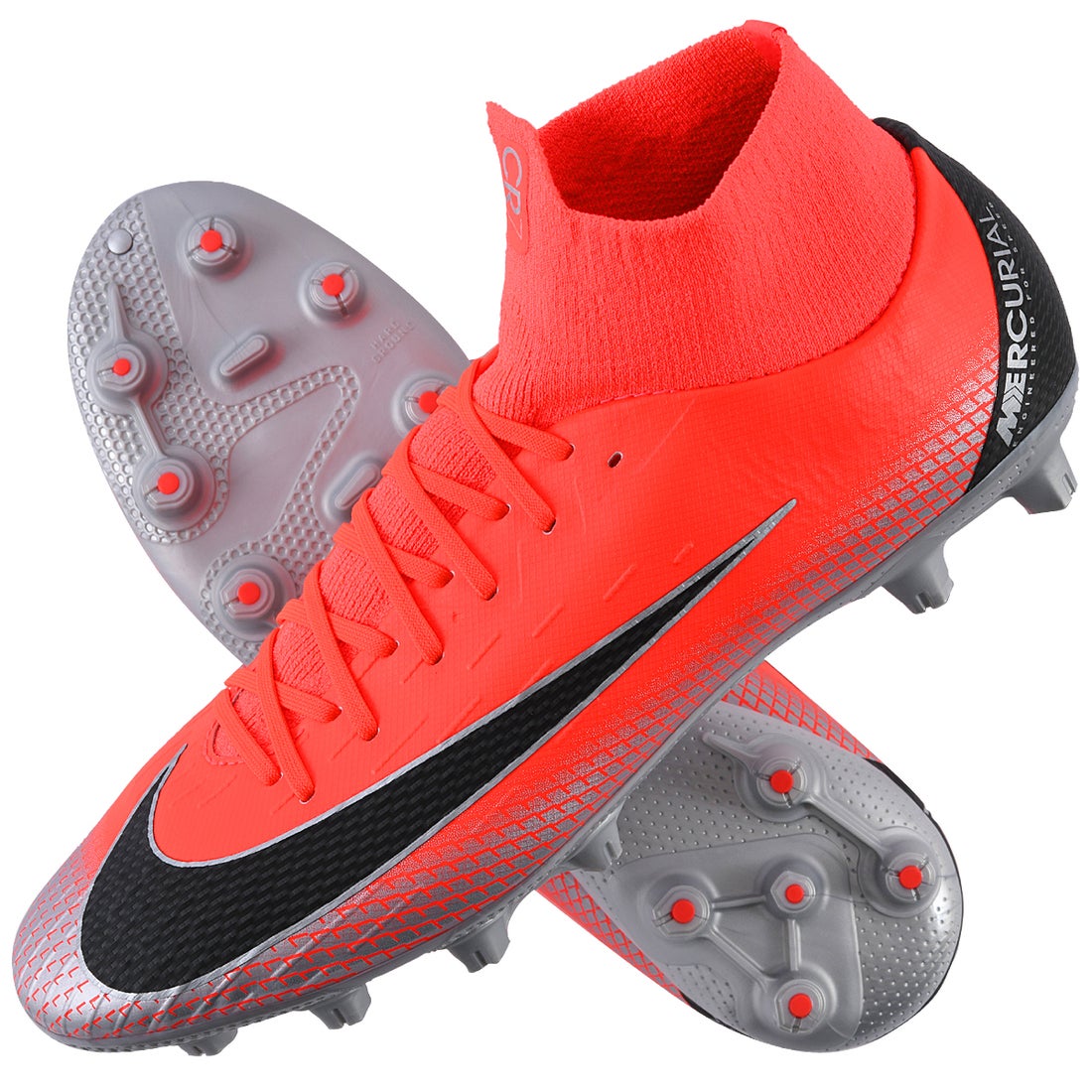 NIKE ナイキ スーパーフライ 6 PRO CR7 HG(レッド×シルバー) AO4481