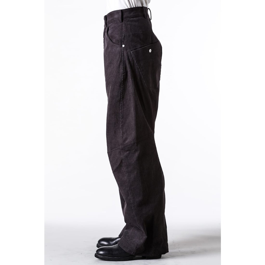 オマールアフリディ Omar Afridi Knee Darted Flare Trousers （Grey