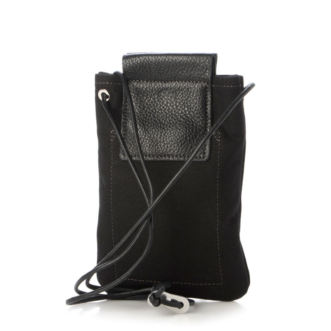 オティアス Otias 日本製8号帆布×本革スマホショルダーバッグ （BK