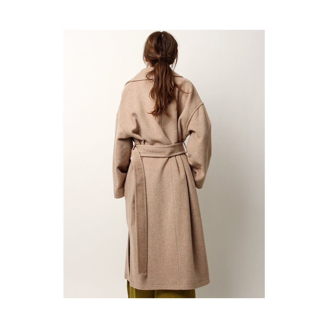 SNIDEL ウエストマークウールコート グリーン -ファッション通販