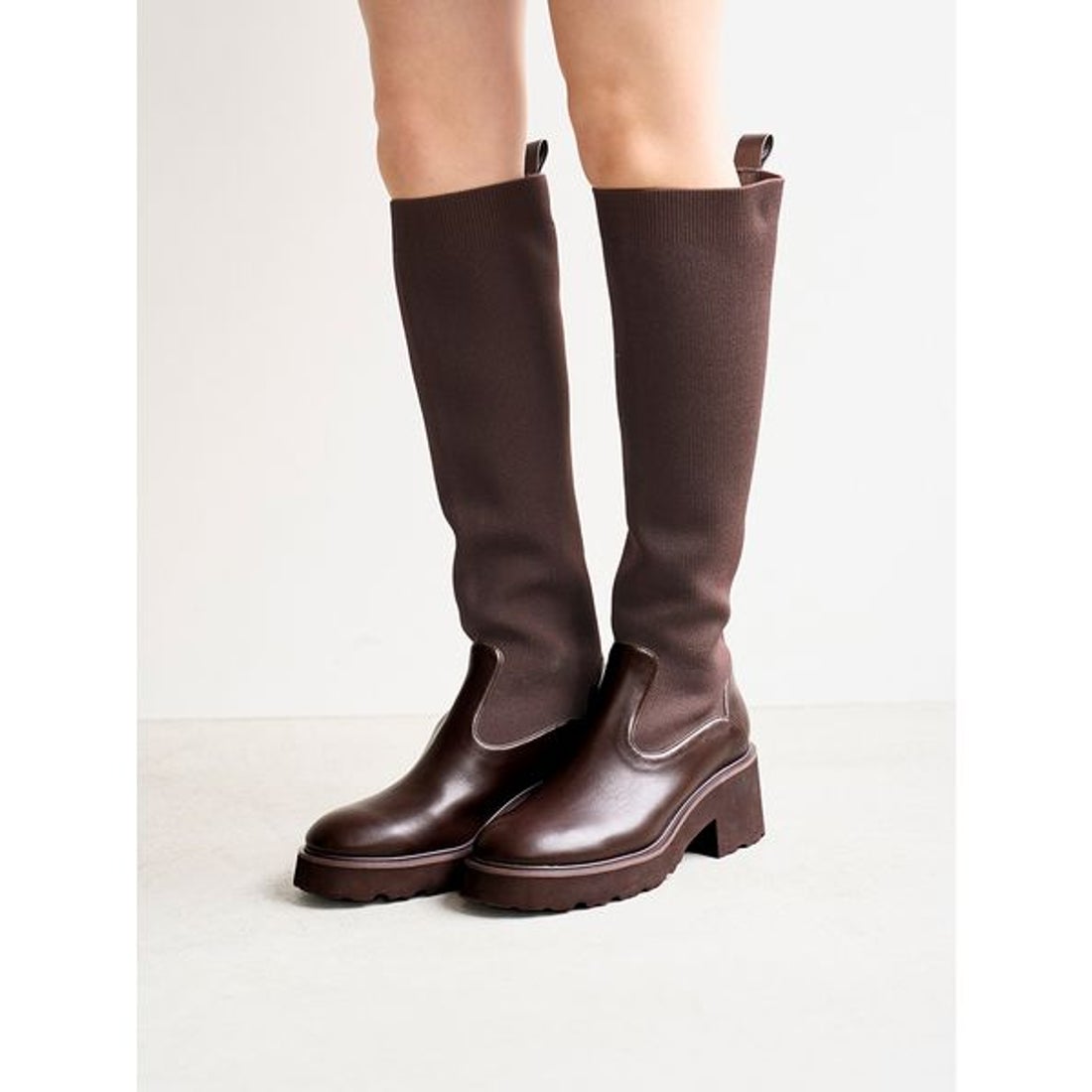 スナイデル SNIDEL ロングニットブーツ （BLK） - ファッション通販 d