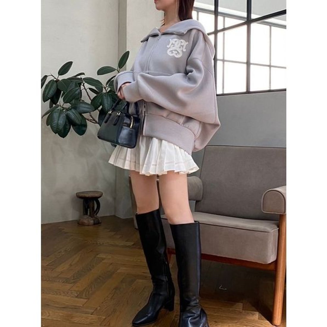 スナイデル SNIDEL ボリュームパーカー （GRY） -ファッション通販