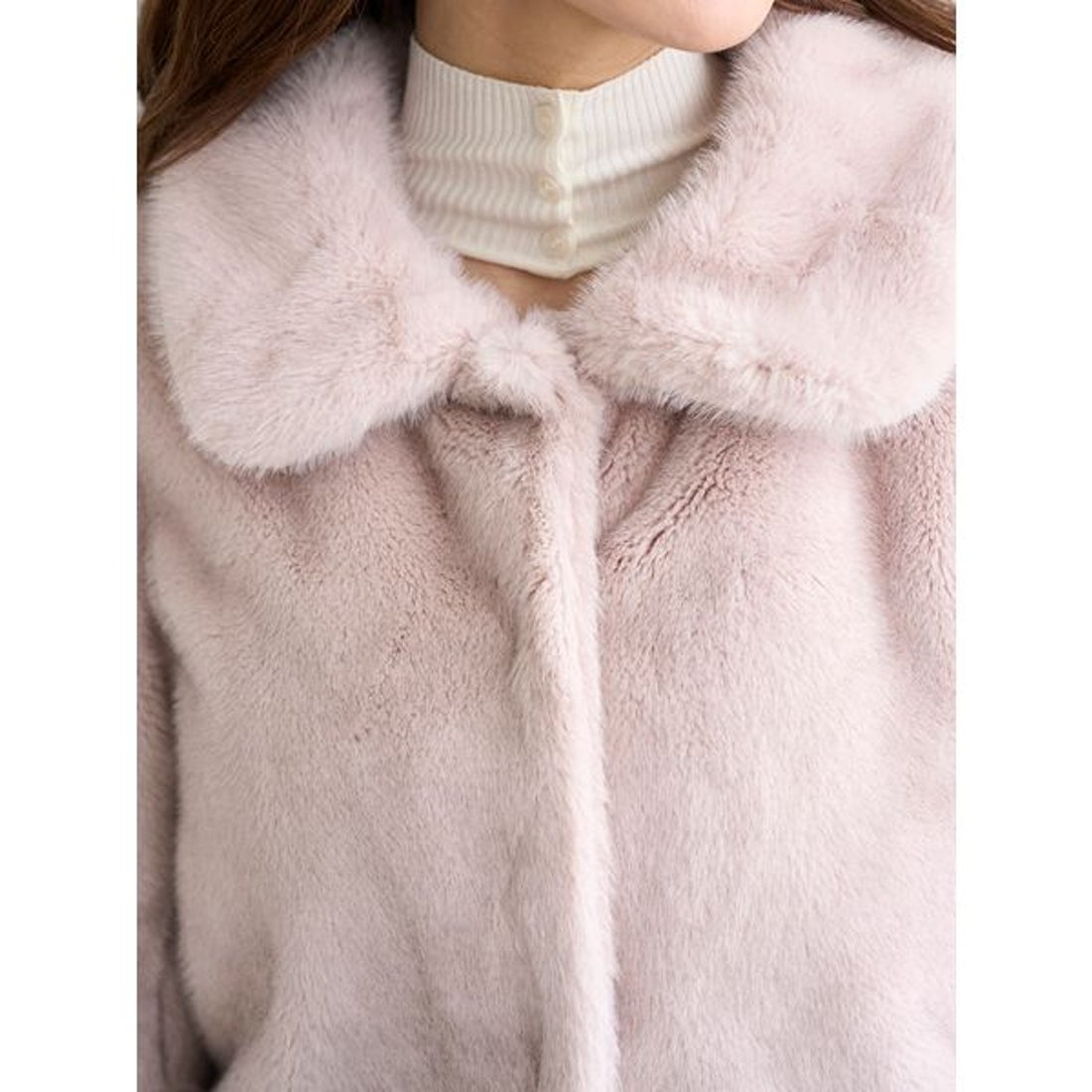 スナイデル SNIDEL ステンカラーショートファーコートジャケット （PNK