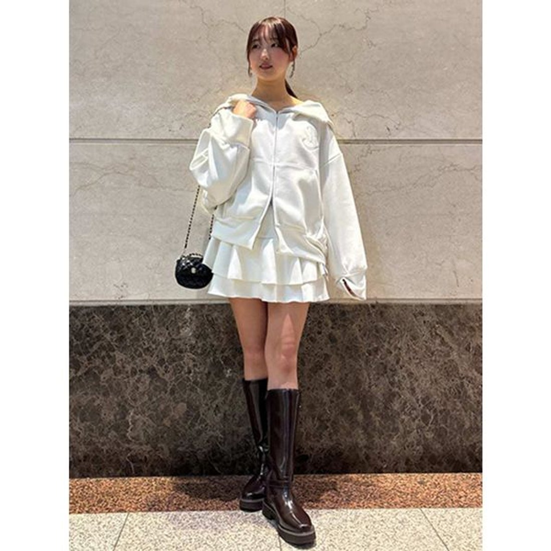 スナイデル SNIDEL エンブレムボンディングパーカー （LBLU