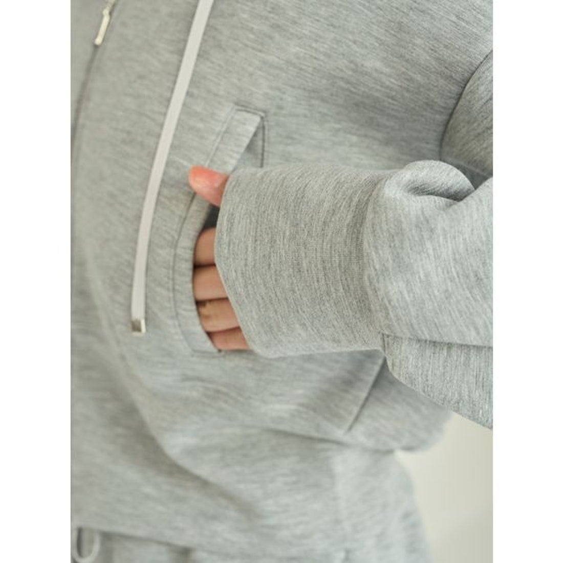 スナイデル SNIDEL フリルショートジップパーカー （GRY