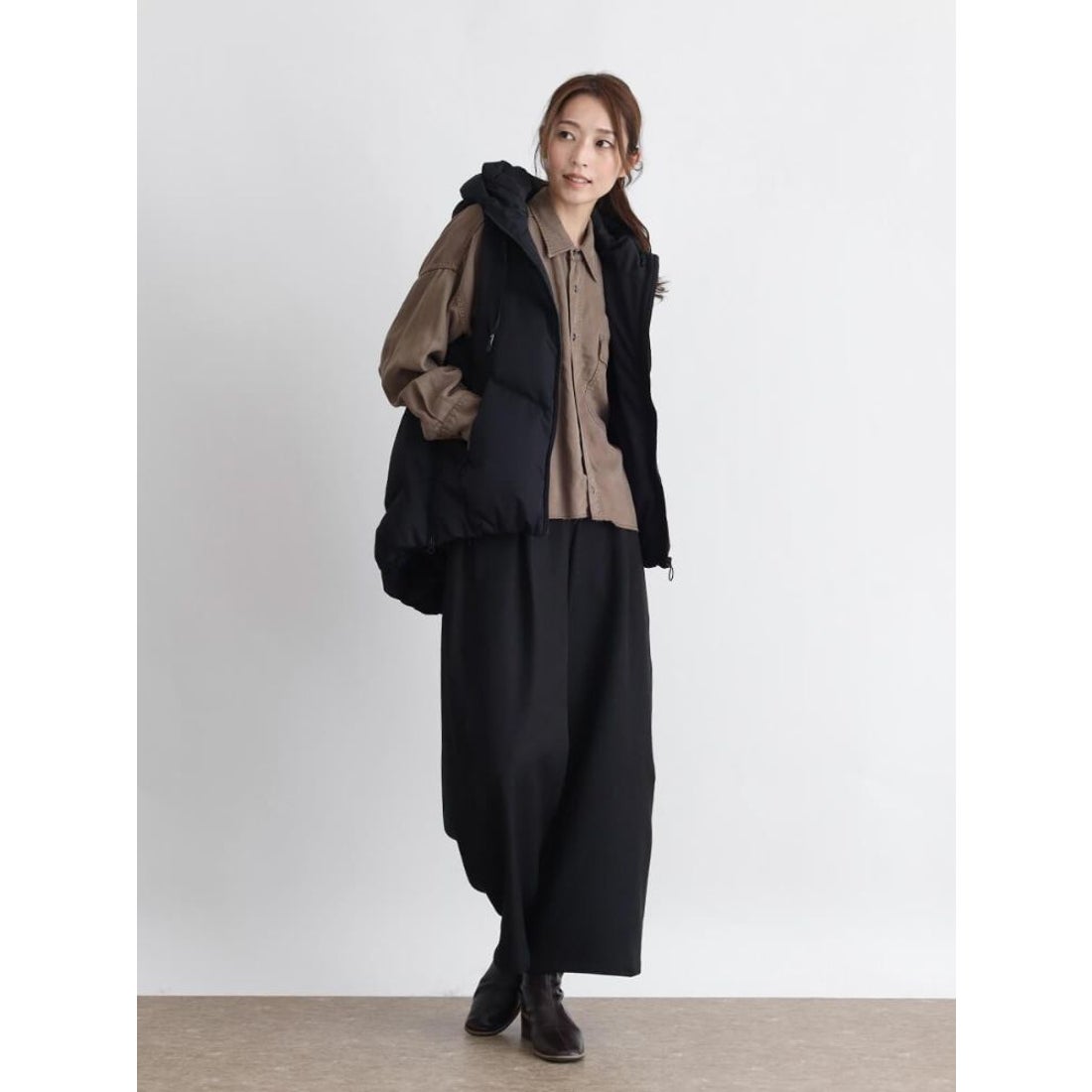 クローブ CLOVE ソフトツイルダウンベスト （ブラック