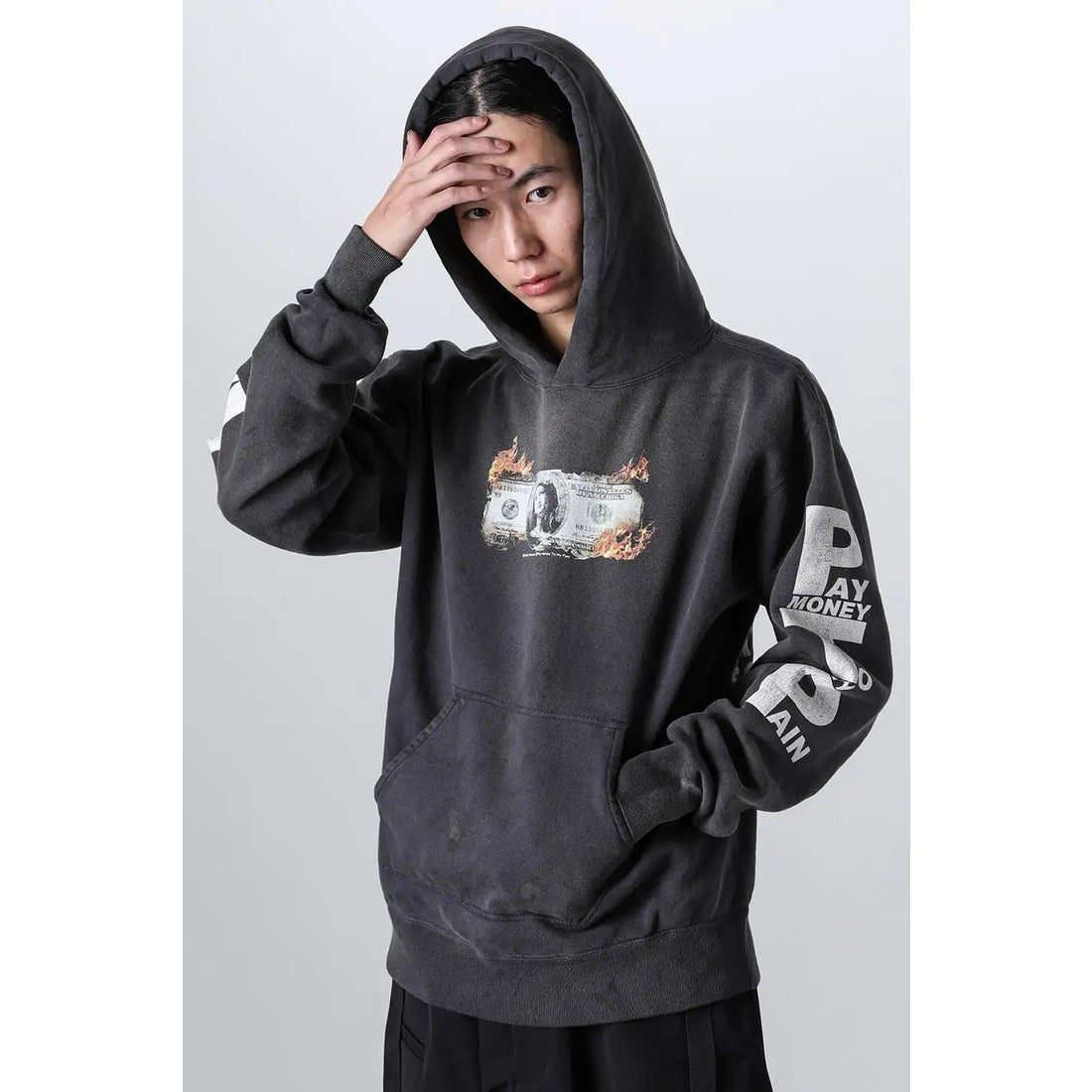 Pay money To my Pain × SAINT Mxxxxxx BRND MONEY Hoodie （Black