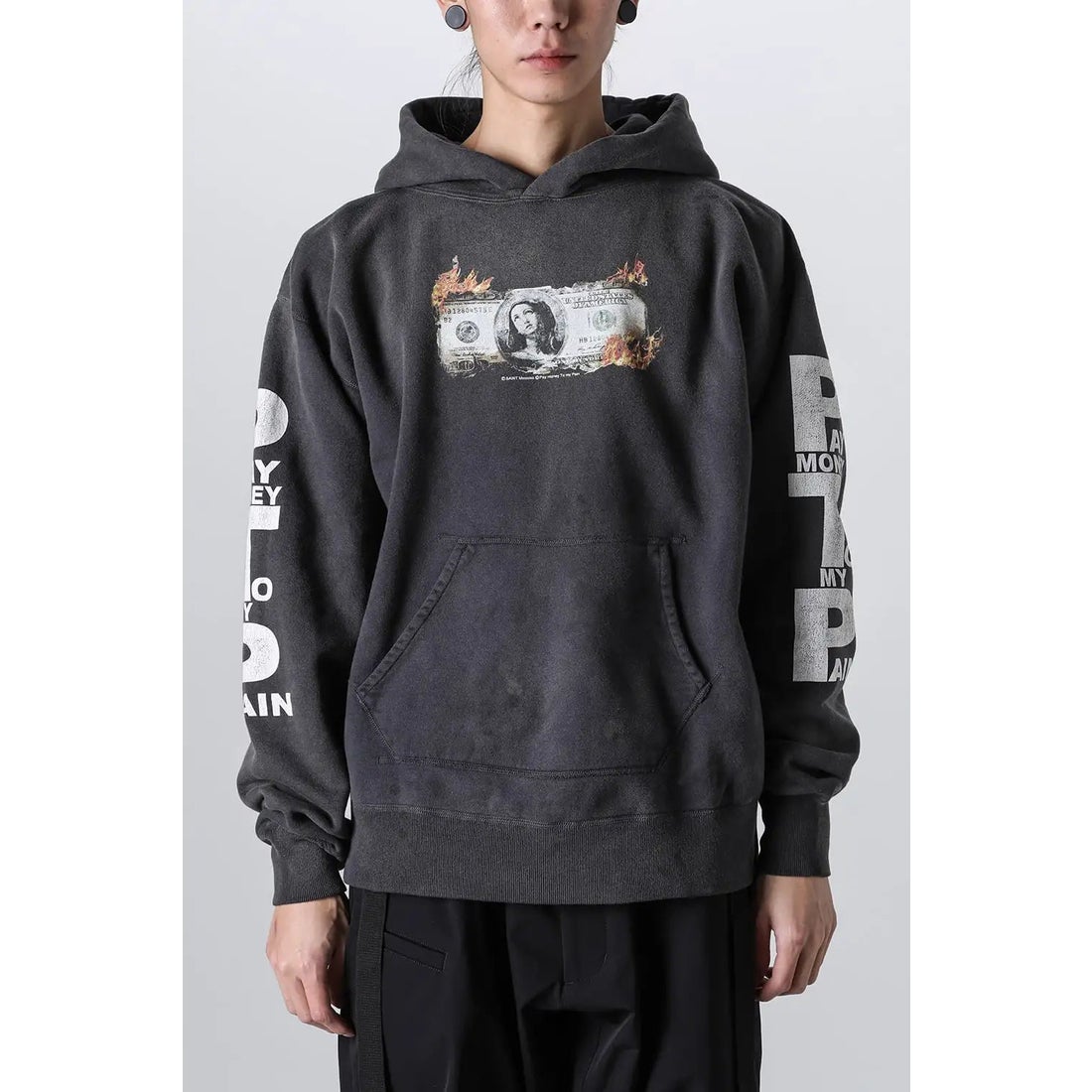 Pay money To my Pain × SAINT Mxxxxxx BRND MONEY Hoodie （Black