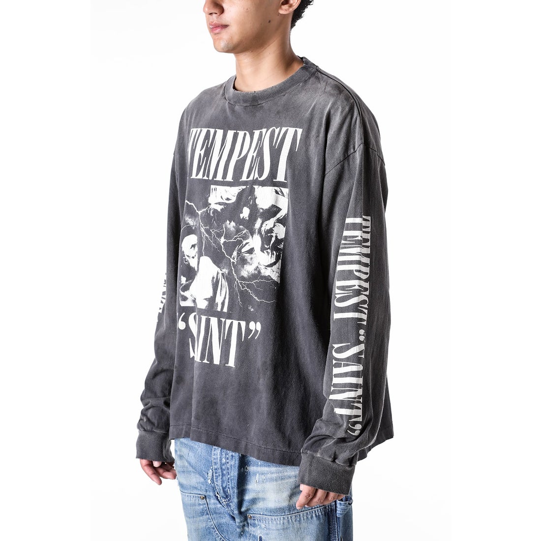 SAINT Mxxxxxx TEMPEST Long sleeve T-shirt （Black） - Osaka