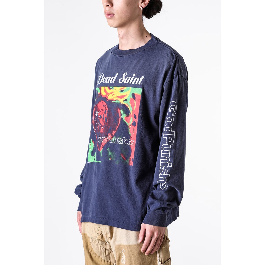 セントマイケル SAINT Mxxxxxx DEAD SAINT Long sleeve T-shirt （Navy
