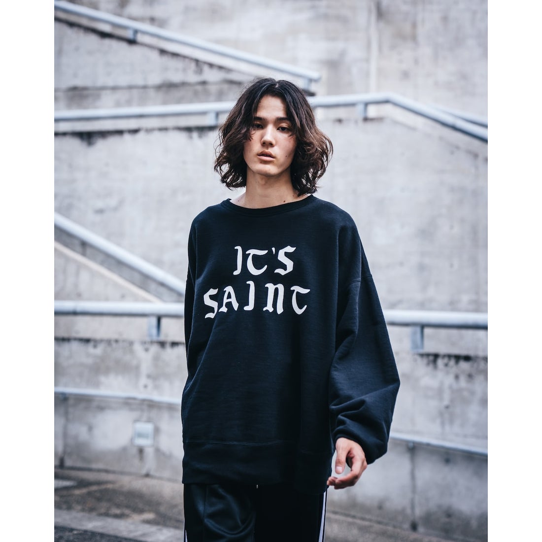 セントマイケル SAINT Mxxxxxx IT'S SAINT Sweat shirt （Black