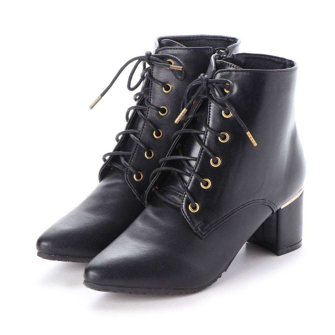 スクランブル Scramble 丸紐レースアップポインテッドトゥショート